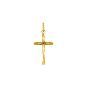 Cross Pendant 375/9 K Yellow Gold 14 x 29mm