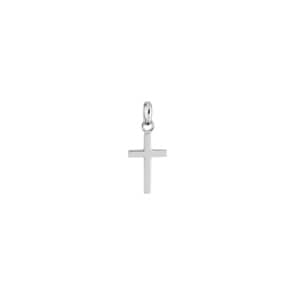 Cross Pendant 375/9 K White Gold 10 x 25mm