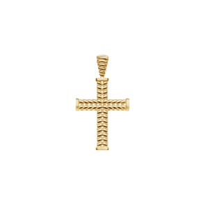 Pendentif croix or jaune 750/18 ct 31 x 22mm