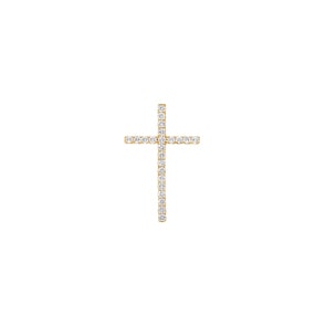 Kreuzanhänger 750/18 K Gelbgold mit Diamanten 0.50 ct H/si