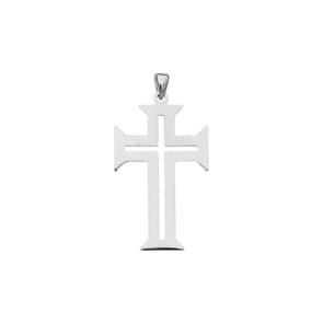 Kreuzanhänger 925 Silber rhodiniert 25 x 42mm