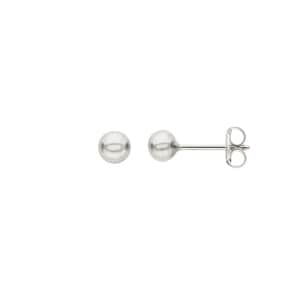 Kugelohrstecker 750/18 K Weissgold Ø 4mm