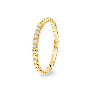 Kugelring 750/18 K Gelbgold mit Diamanten 0.05 ct H/si