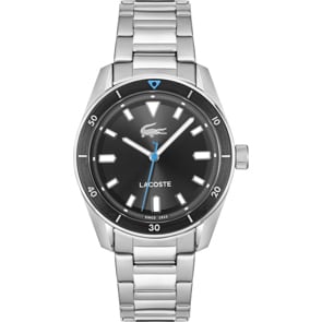 Lacoste Boston Silbrig / Schwarz 39mm