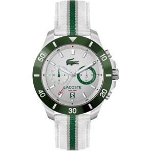 Lacoste Toronga Dual Time Date Weiss / Grün