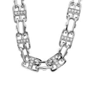 Magnumkette 925 Silber mit Zirkonia 13mm