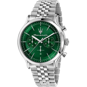 Maserati Epoca Chronograph Edelstahl Silbrig / Grün