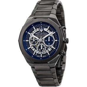 Maserati Stile Skeleton Chronograph Gunmetal / Blau