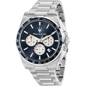 Maserati Velocita Chronograph Silbrig / Blau