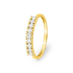 Mémoire Ring 375/9 K Gelbgold mit Lab Grown Diamanten 0.30 ct