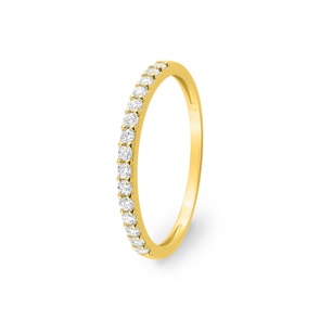Eternity Ring 375/9 K Yellow Gold with Cubic Zirconia in 4 Prongs