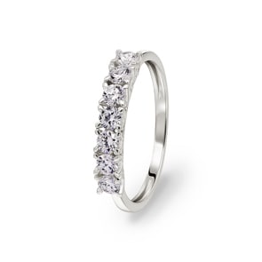 Mémoire Ring 375/9 K Weissgold mit Lab Grown Diamanten 0.50 ct