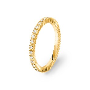 Mémoire-Ring 750/18 K Gelbgold mit Diamanten 0.30 ct H/si
