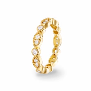 Ring 750/18 K Gelbgold mit Diamanten 0.55 ct H/si