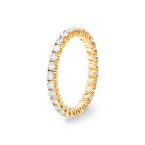 Mémoire-Ring 750/18 K Gelbgold mit Diamanten 1.00 ct H/si