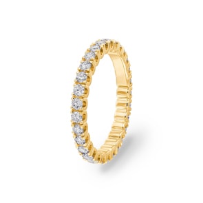 Mémoire-Ring 750/18 K Gelbgold mit Diamanten 1.00 ct H/si