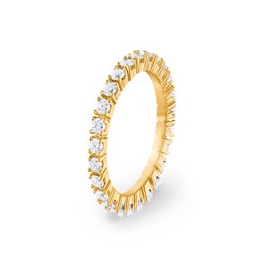 Mémoire-Ring 750/18 K Gelbgold mit Diamanten 1.00 ct H/si