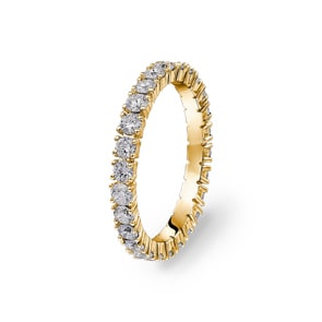 Mémoire-Ring 750/18 K Gelbgold mit Diamanten 1.50 ct H/si