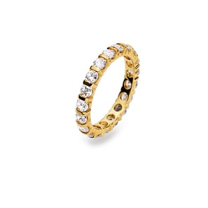Mémoire-Ring 750/18 K Gelbgold mit Zirkonia