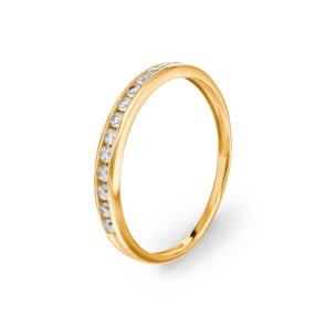 Mémoire-Ring 750/18 K Gelbgold mit Zirkonia