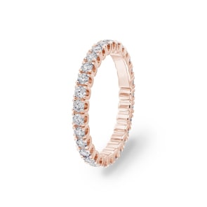 Mémoire-Ring 750/18 K Roségold mit Diamanten 1.00 ct H/si