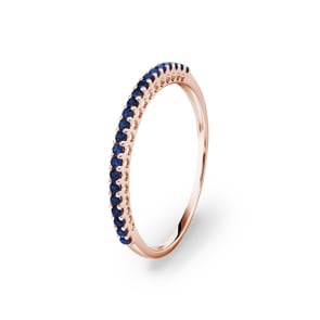Eternity Ring 750/18 K Rose Gold with Sapphires