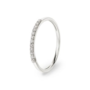 Mémoire-Ring 750/18 K Weissgold mit Diamanten 0.10 ct H/si