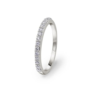Mémoire-Ring 750/18 K Weissgold mit Diamanten 0.24 ct H/si