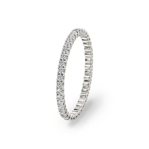 Mémoire-Ring 750/18 K Weissgold mit Diamanten 0.50 ct H/si