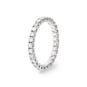 Bague Mémoire or gris 750/18 ct avec diamants 1.00 ct H/si