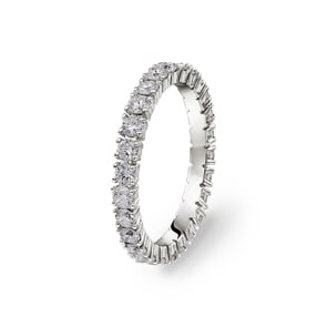 Mémoire-Ring 750/18 K Weissgold mit Diamanten 1.50 ct H/si