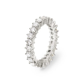 Mémoire-Ring 750/18 K Weissgold mit Diamanten 1.60 ct H/si