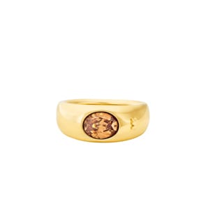 Michael Kors Brilliance Bague Center Focal Laiton Plaqué or
