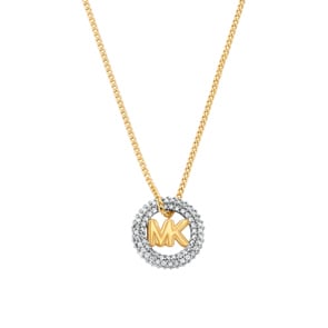 Michael Kors Premium Halskette Kors MK Messing Bicolor