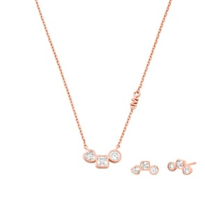 Michael Kors Rosé Premium Schmuckset Bezel Mix 925 Silber  