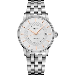Mido Baroncelli II Signature Automatique Argenté