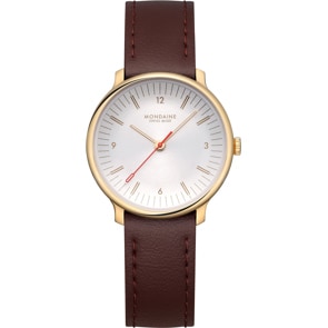 Mondaine Doppio Goldig / Braun Ø 33