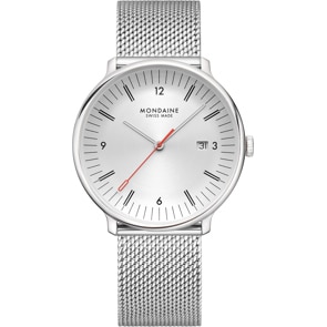 Mondaine Doppio Silbrig Ø 41