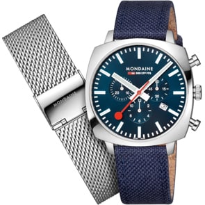 Mondaine Grand Cushion Chronograph Set Ø41