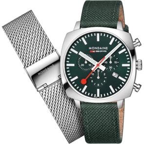 Mondaine Grand Cushion Chronograph Set Ø41