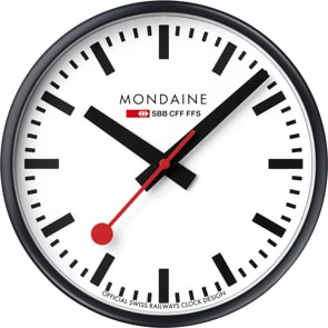Mondaine Wanduhr Schwarz Ø 25cm