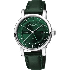 Mühle-Glashütte Teutonia II GMT Cuir vert