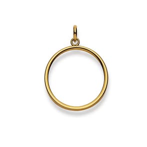 Münzfassung 750/18 K Gelbgold 21mm