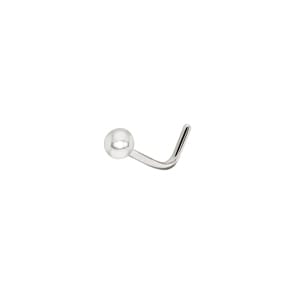 Nasenpiercing Winkel 750/18 K Weissgold