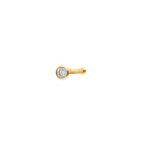 Nasenstecker Kugel 750/18 K Gelbgold mit Zirkonia