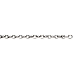 Navette Chain 3/4-Solid 750/18 K White Gold 9.5mm
