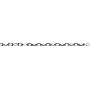 Navettekette halbmassiv 750/18 K Weissgold 7.0mm