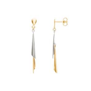 Ohrhänger 375/9 K Gelbgold bicolor