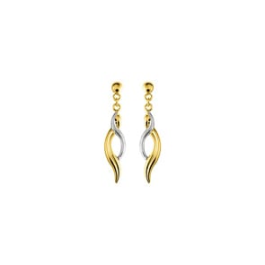 Ohrhänger 375/9 K Gelbgold bicolor