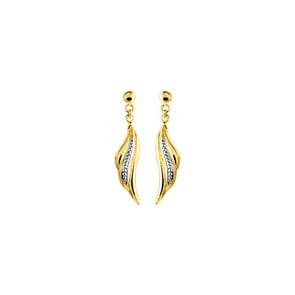 Ohrhänger 375/9 K Gelbgold bicolor
